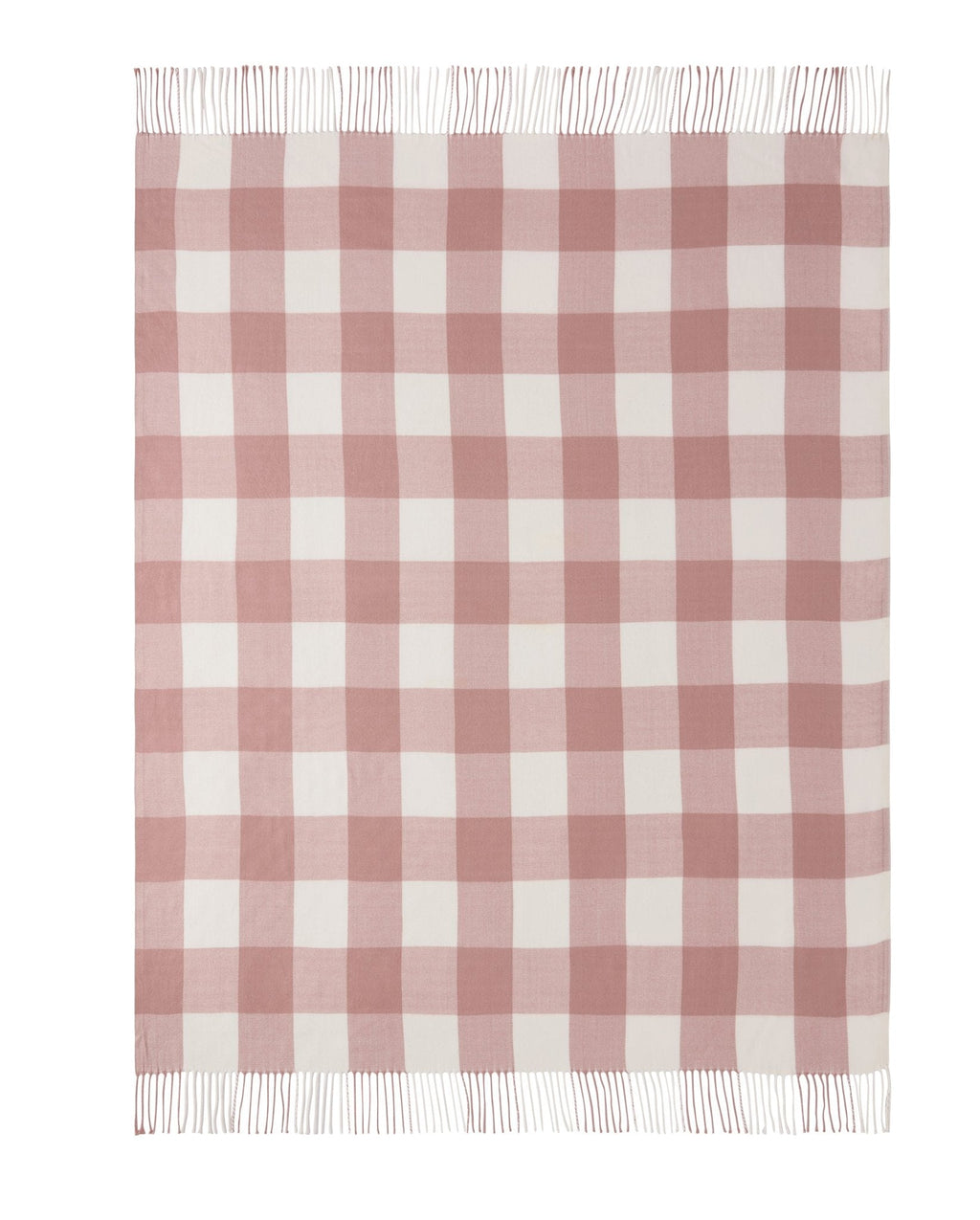 Dusklia - Gingham Throw - Cinder Rose