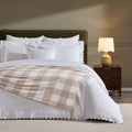Dusklia - Gingham Throw - Tan