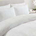 Dusklia - Girona 200 Thread Count Pom-Pom Duvet Cover - Cotton - White/Natural