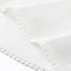 Dusklia - Girona Set of 4 Pom Pom Napkins - White