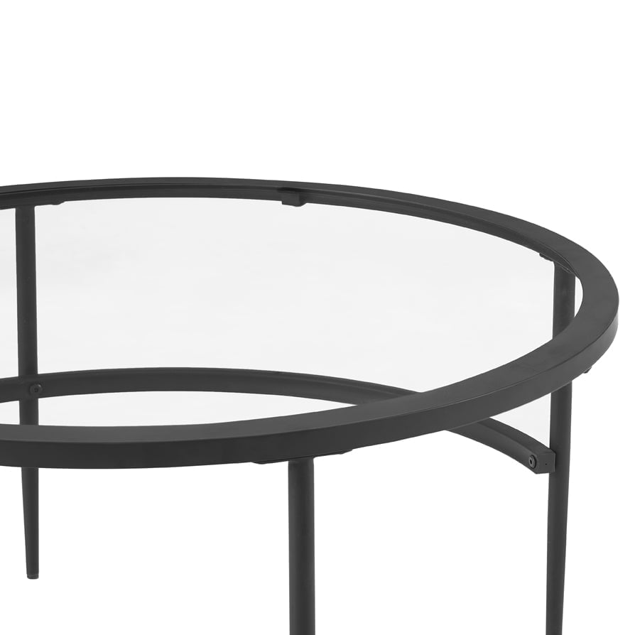 Dusklia - Glass Round Nesting Coffee Tables