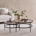 Dusklia - Glass Round Nesting Coffee Tables