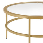 Dusklia - Glass Round Nesting Coffee Tables - Gold