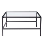 Dusklia - Glass Square Nesting Coffee Tables - Black