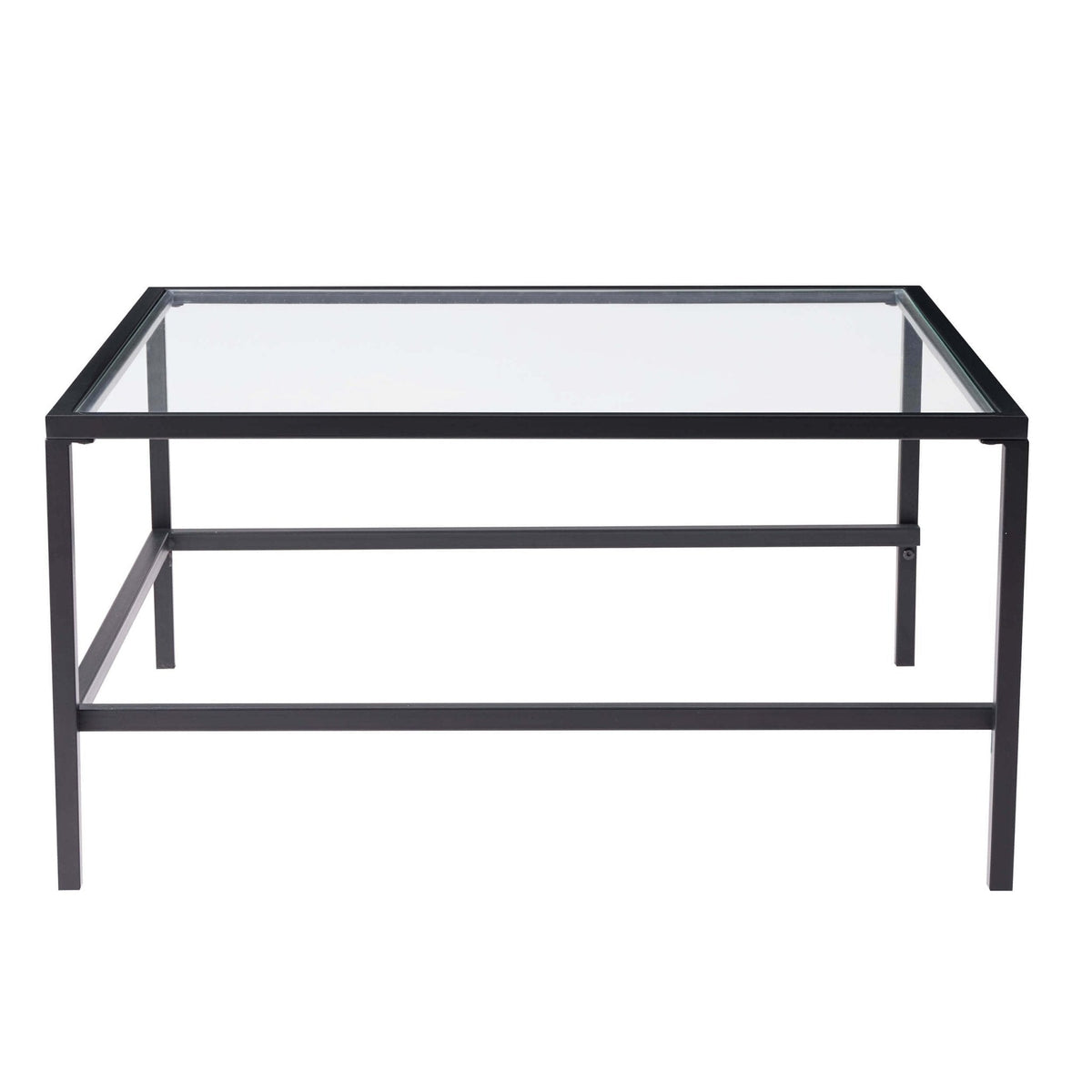 Dusklia - Glass Square Nesting Coffee Tables - Black