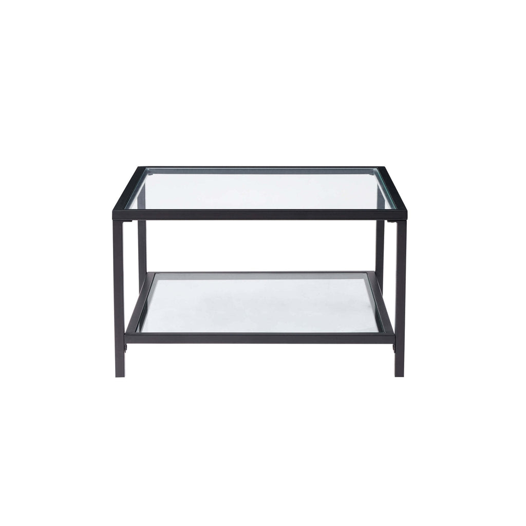 Dusklia - Glass Square Nesting Coffee Tables - Black