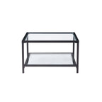 Dusklia - Glass Square Nesting Coffee Tables - Black