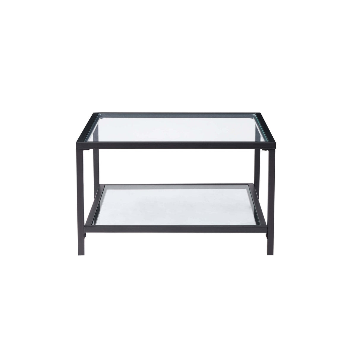 Dusklia - Glass Square Nesting Coffee Tables - Black