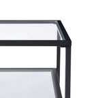 Dusklia - Glass Square Nesting Coffee Tables - Black