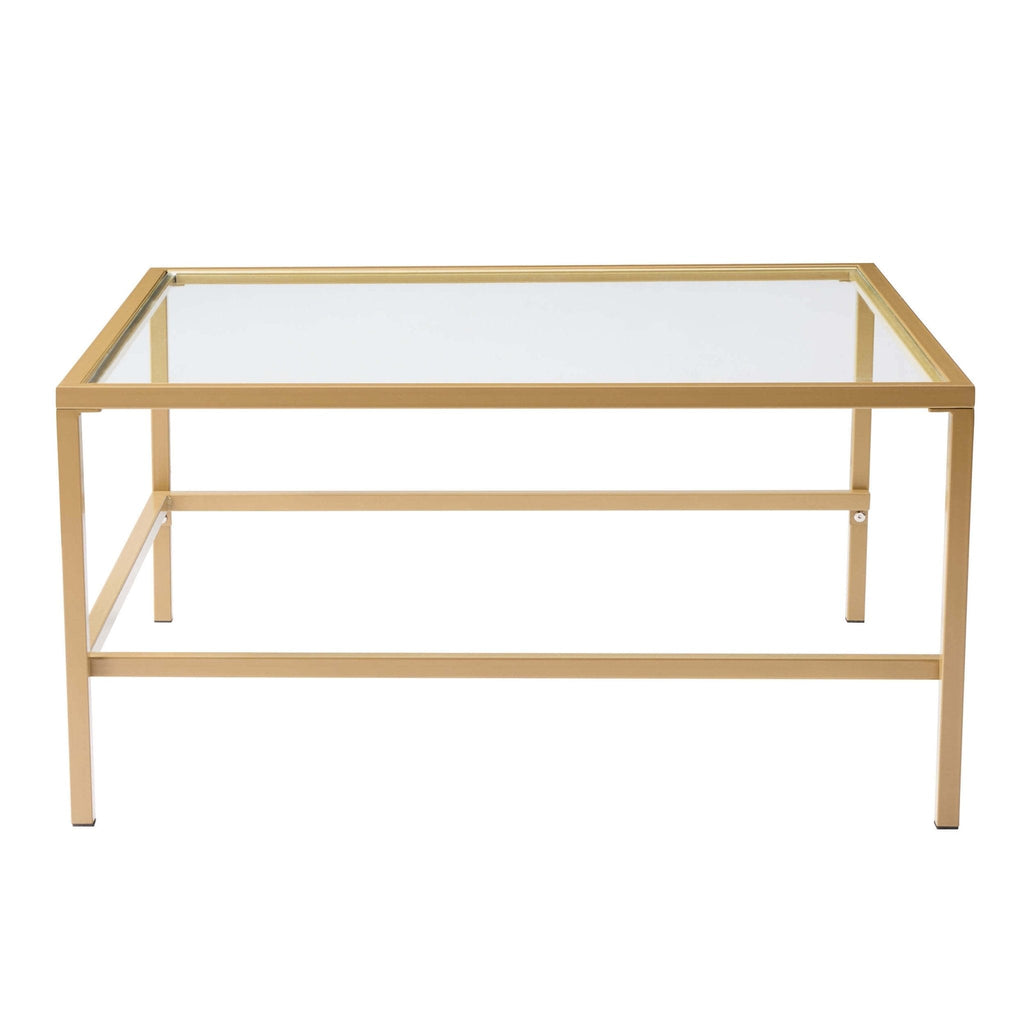 Dusklia - Glass Square Nesting Coffee Tables - Gold