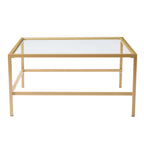 Dusklia - Glass Square Nesting Coffee Tables - Gold
