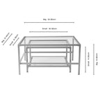 Dusklia - Glass Square Nesting Coffee Tables - Black