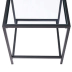Dusklia - Glass Square Side Table - Black