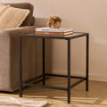 Dusklia - Glass Square Side Table - Black