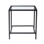 Dusklia - Glass Square Side Table - Black