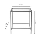 Dusklia - Glass Square Side Table - Black