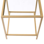 Dusklia - Glass Square Side Table - Gold