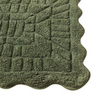 Dusklia - Goa Scalloped Bath Mat - Fern