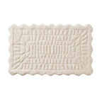 Dusklia - Goa Scalloped Bath Mat - White