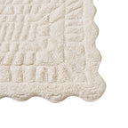 Dusklia - Goa Scalloped Bath Mat - White