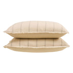 Dusklia - Hallie Linen Blend Yarn Dye Stripe Duvet Cover & Pillowcase Set - Natural