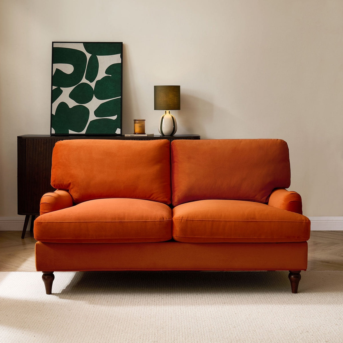 Dusklia - Hampshire 2 Seater Sofa - Bright Orange