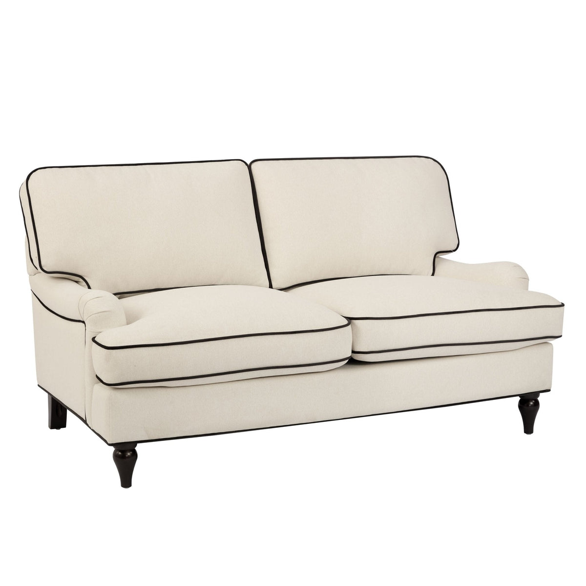 Dusklia - Hampshire 2 Seater Sofa - Cream/Black