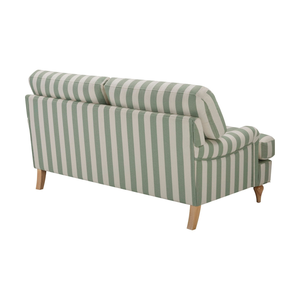 Dusklia - Hampshire 2 Seater Sofa - Green Stripe