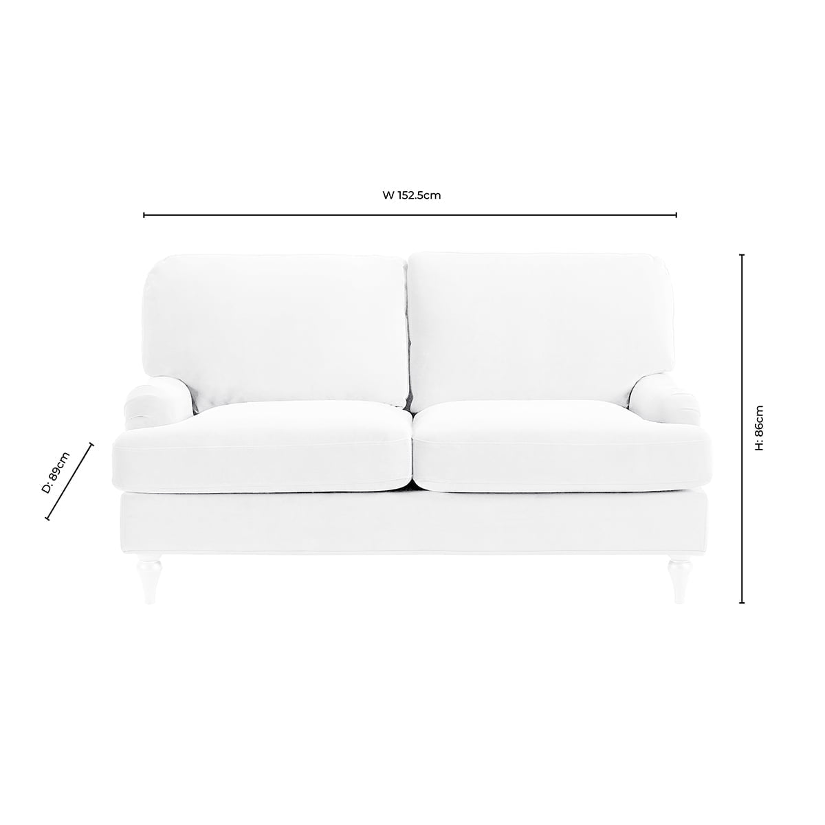 Dusklia - Hampshire 2 Seater Sofa - Bright Orange