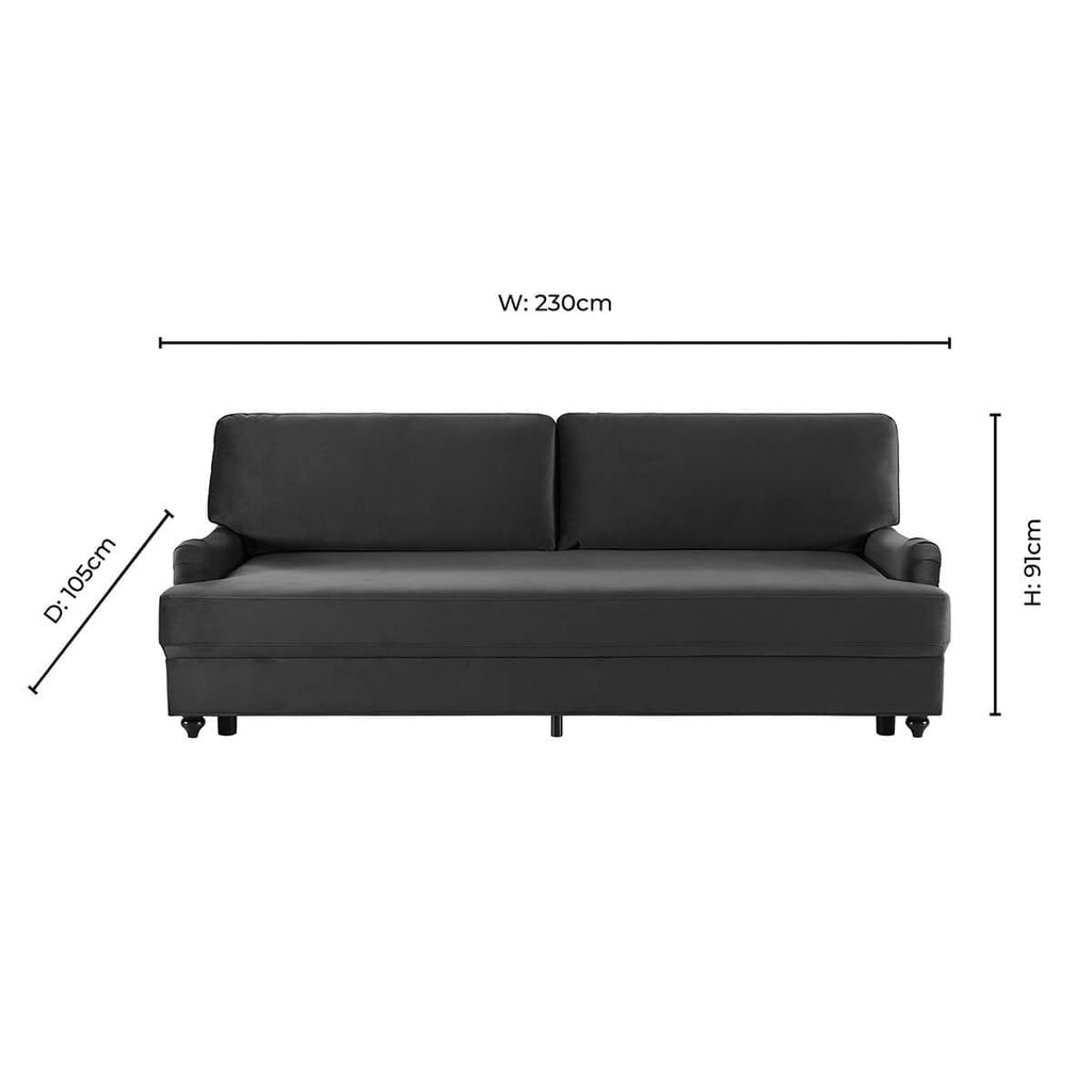 Dusklia - Hampshire 3 Seater Sofa Bed - Cappuccino