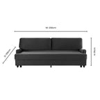 Dusklia - Hampshire 3 Seater Sofa Bed - Cappuccino