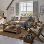 Dusklia - Hampshire 3 Seater Sofa - Blue Stripe
