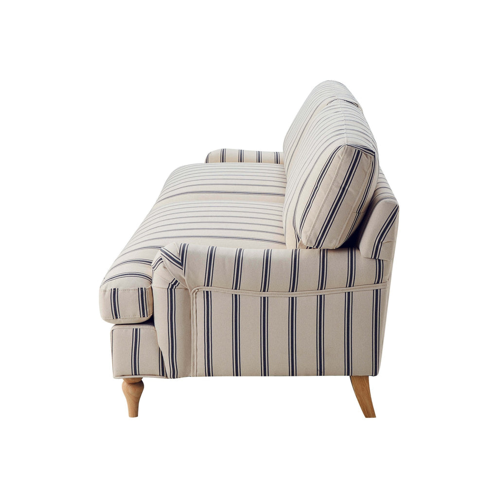 Dusklia - Hampshire 3 Seater Sofa - Blue Stripe