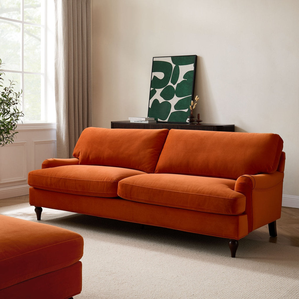 Dusklia - Hampshire 3 Seater Sofa - Bright Orange