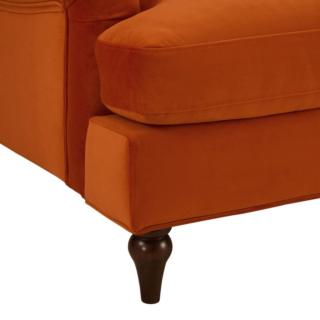 Dusklia - Hampshire 3 Seater Sofa - Bright Orange