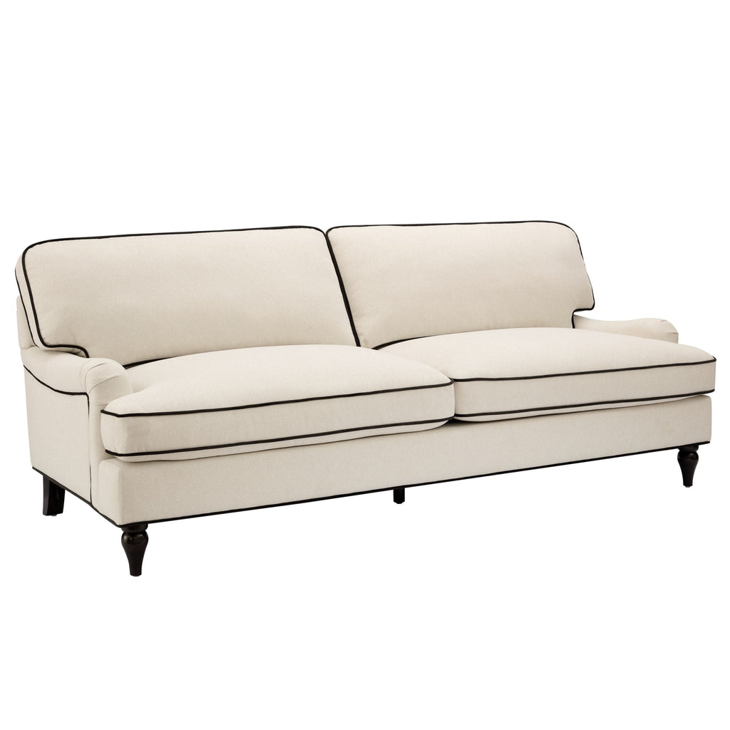 Dusklia - Hampshire 3 Seater Sofa - Cream/Black
