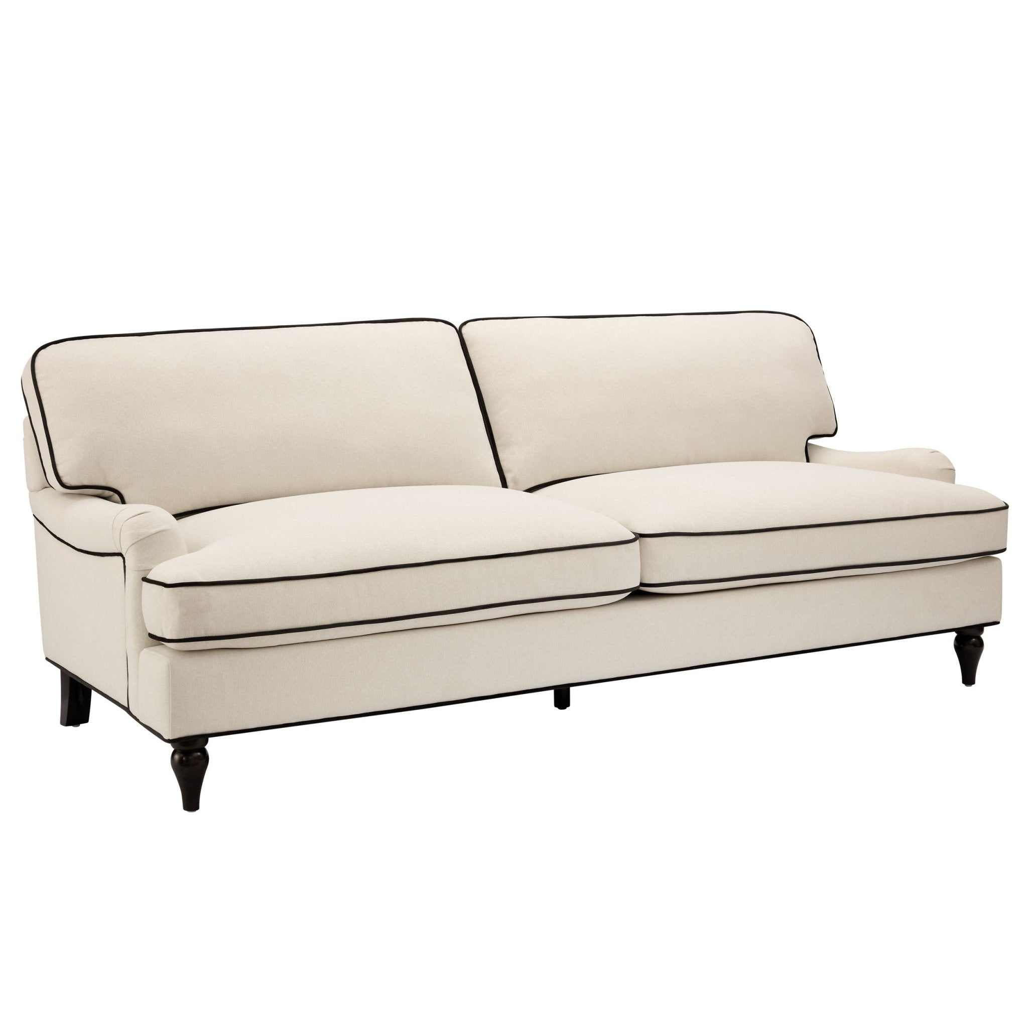 Dusklia - Hampshire 3 Seater Sofa - Cream/Black