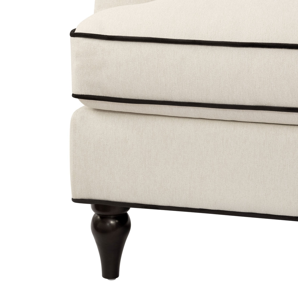 Dusklia - Hampshire 3 Seater Sofa - Cream/Black