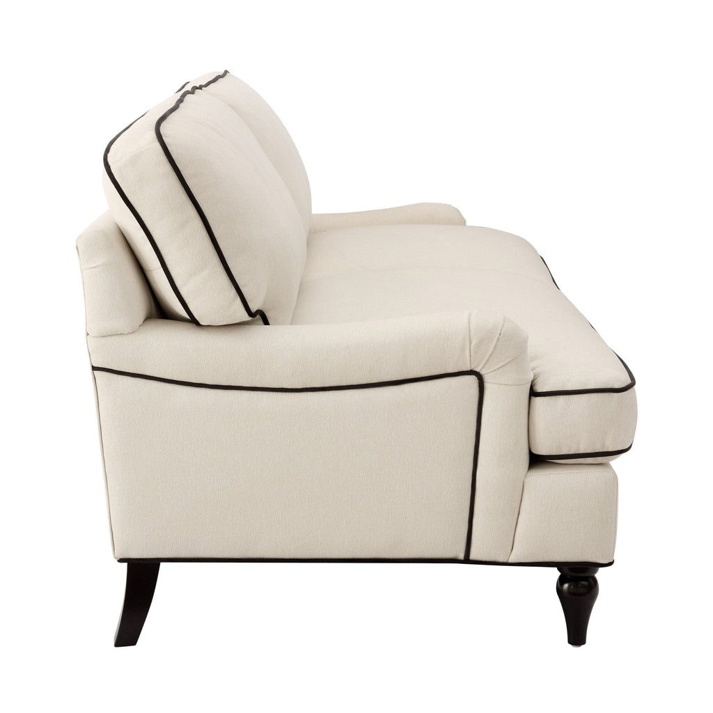 Dusklia - Hampshire 3 Seater Sofa - Cream/Black