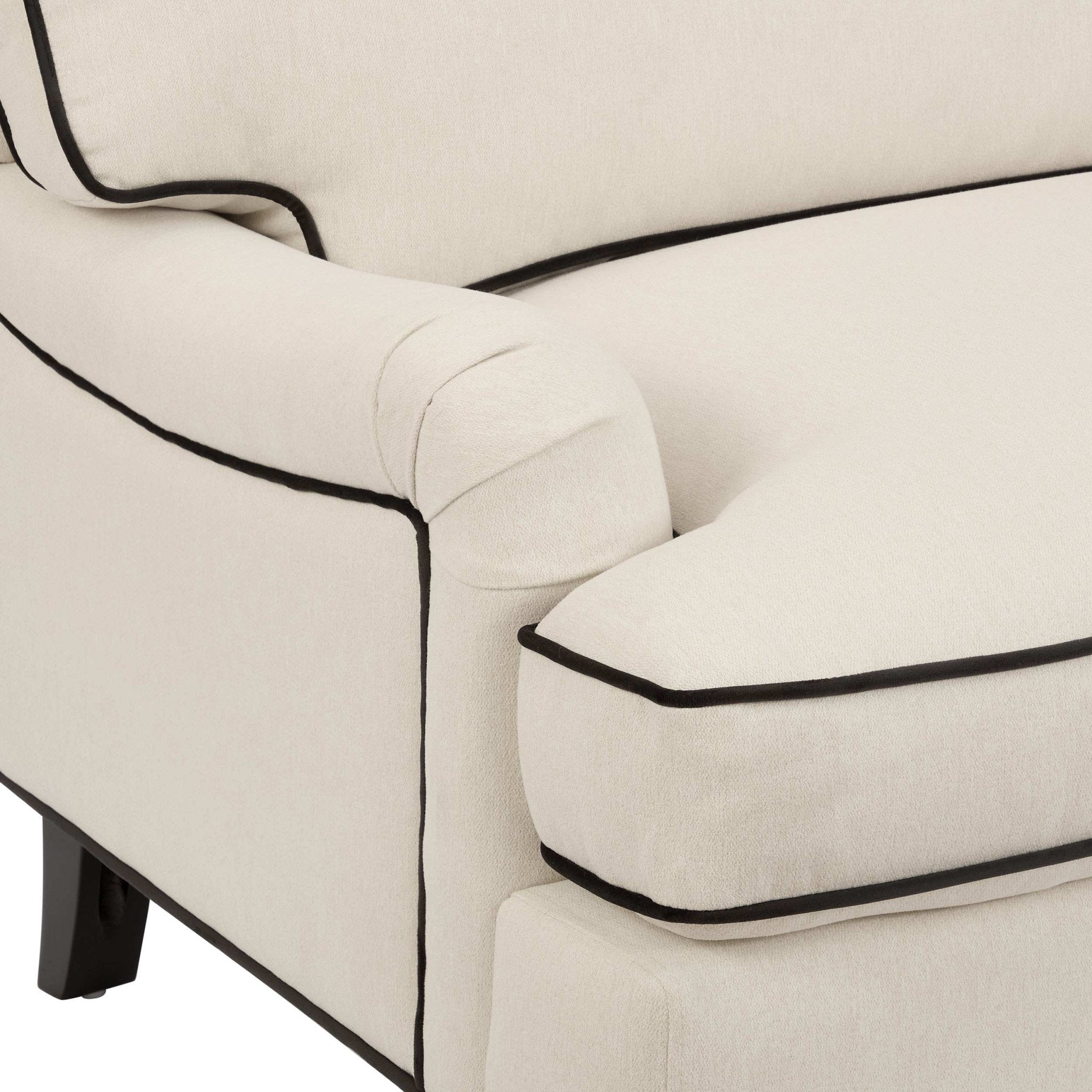 Dusklia - Hampshire 3 Seater Sofa - Cream/Black