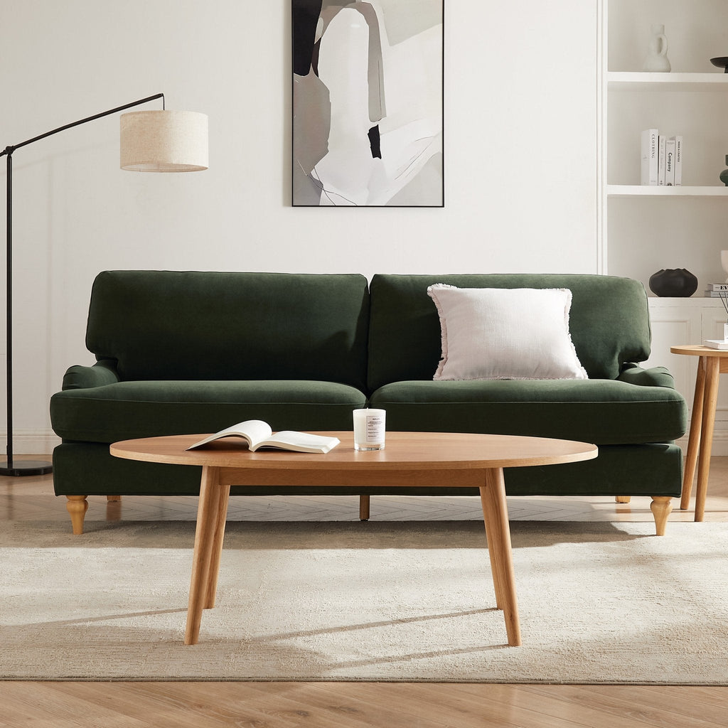 Dusklia - Hampshire 3 Seater Sofa - Dark Olive Green