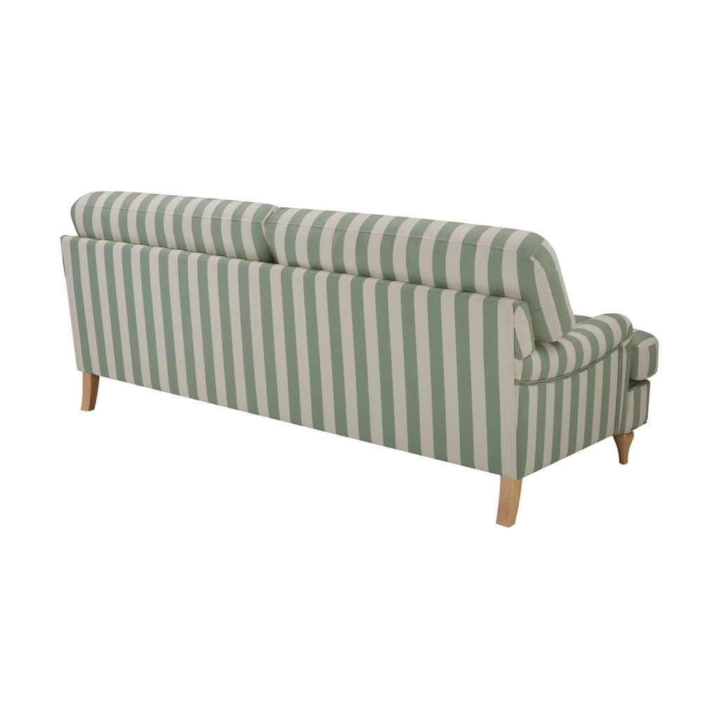 Dusklia - Hampshire 3 Seater Sofa - Green Stripe