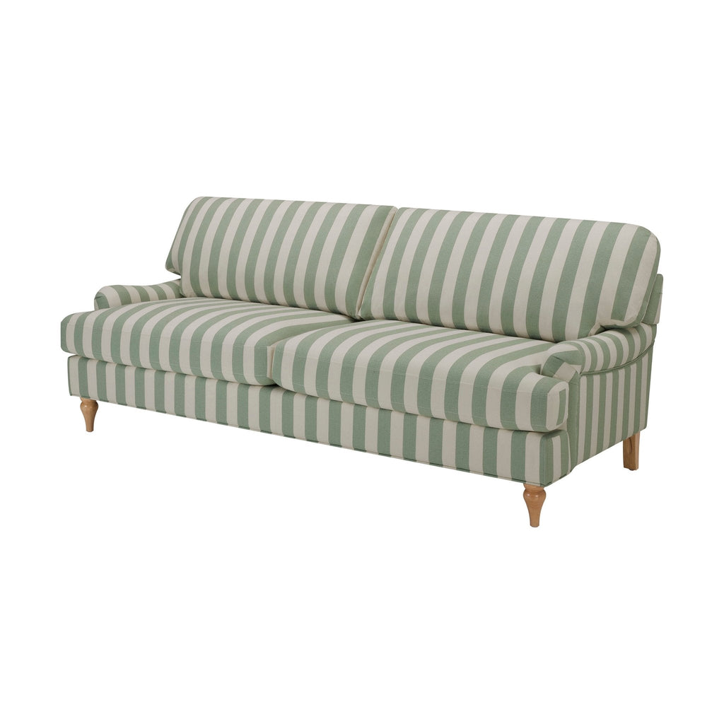 Dusklia - Hampshire 3 Seater Sofa - Green Stripe