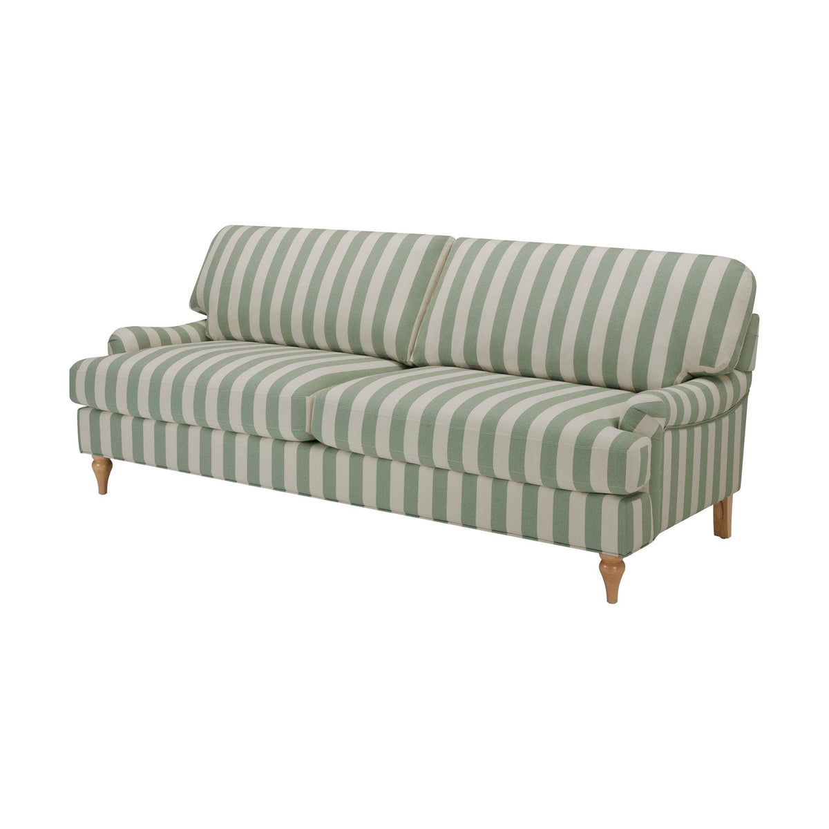 Dusklia - Hampshire 3 Seater Sofa - Green Stripe