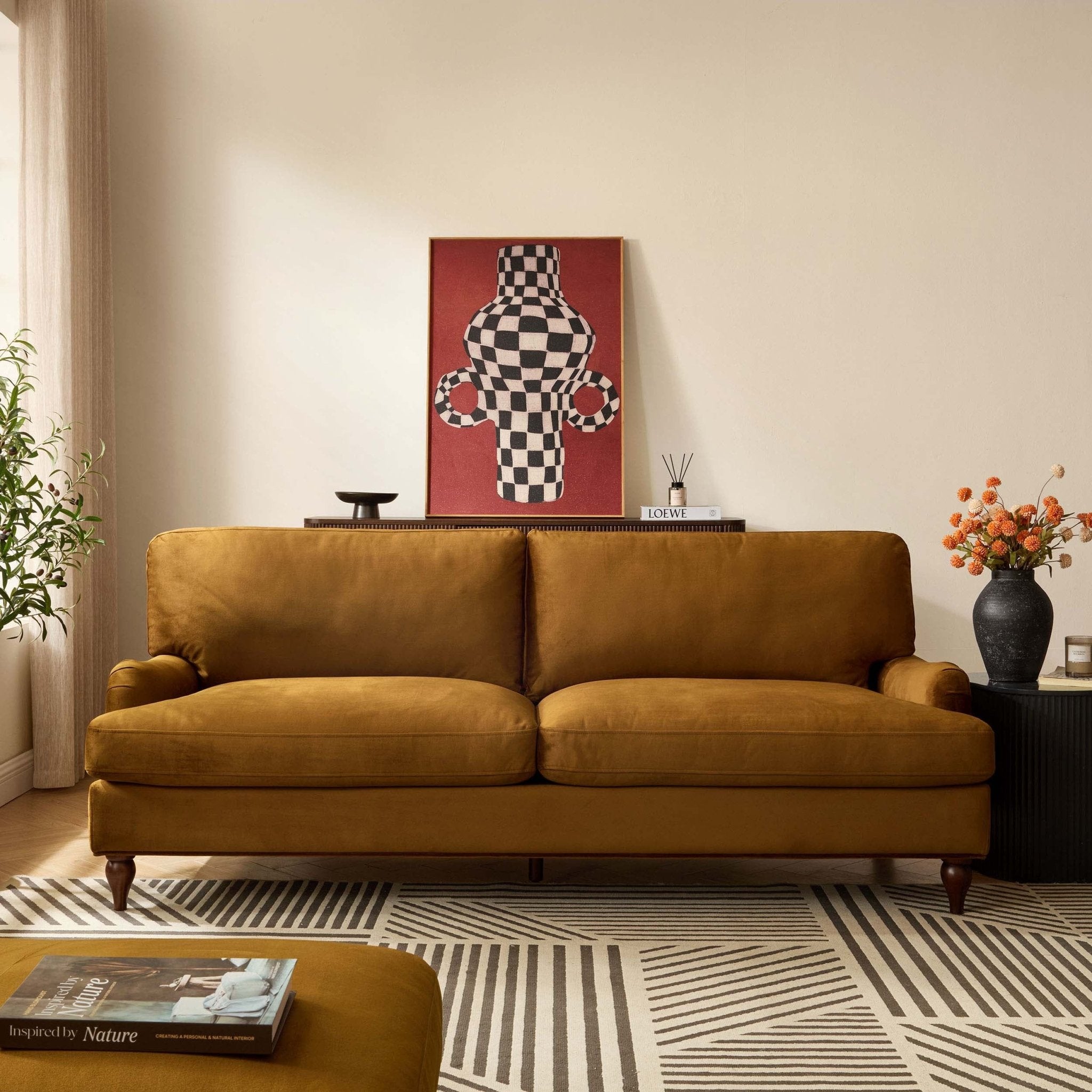 Dusklia - Hampshire 3 Seater Sofa - Muted Gold