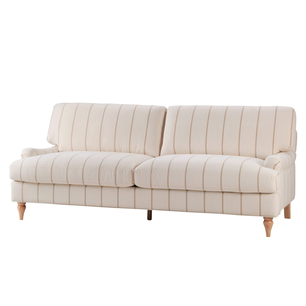 Dusklia - Hampshire 3 Seater Sofa - Thin Natural Stripe