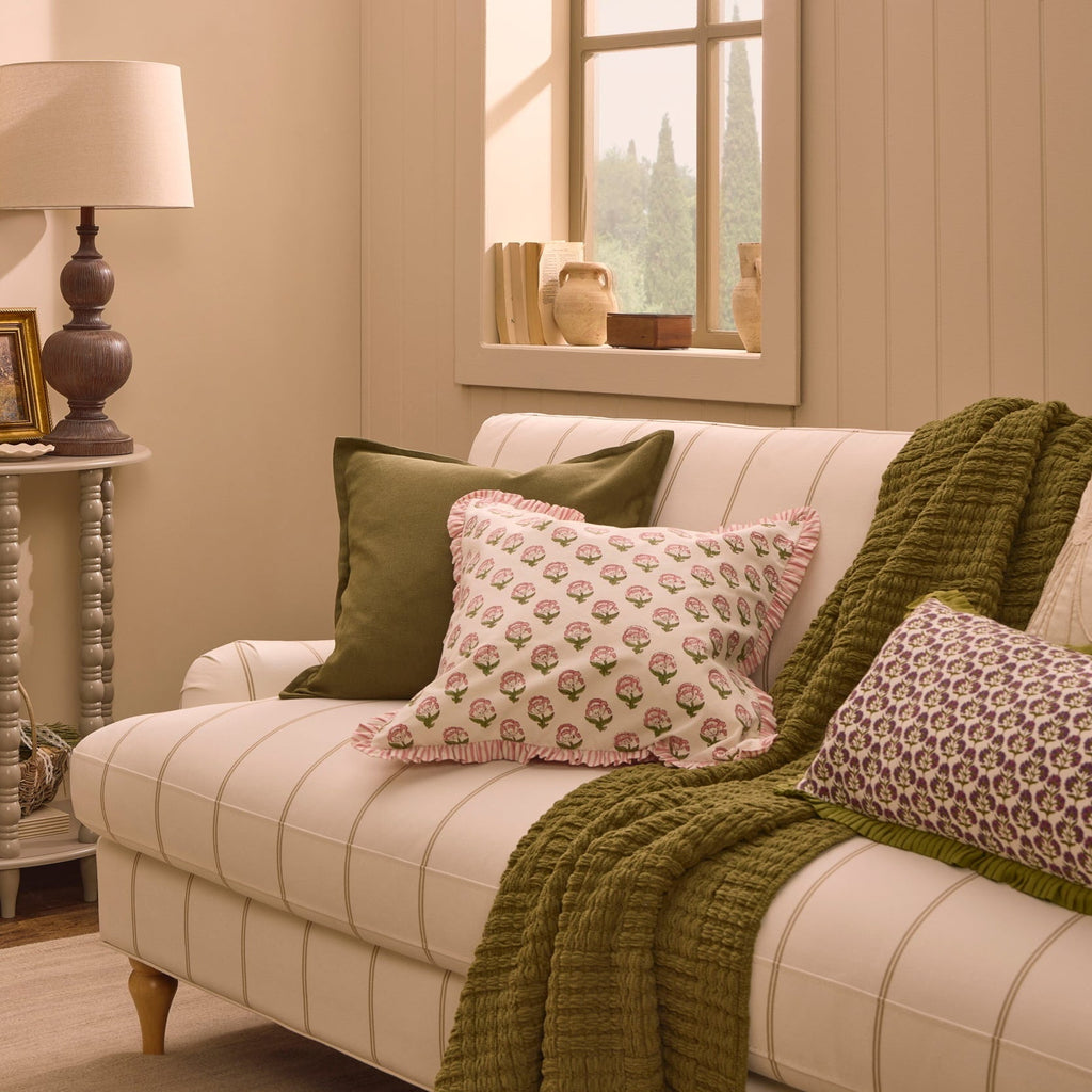 Dusklia - Hampshire 3 Seater Sofa - Thin Natural Stripe