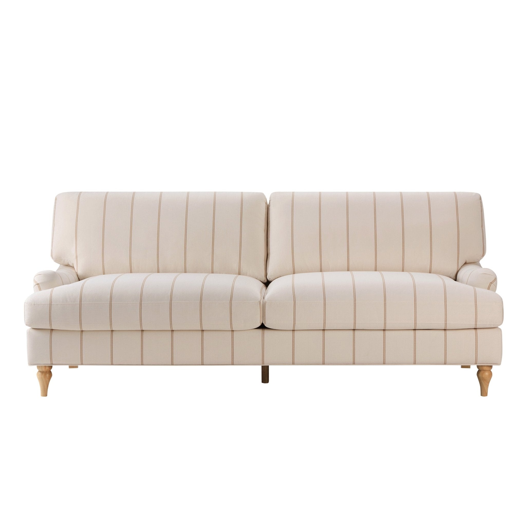 Dusklia - Hampshire 3 Seater Sofa - Thin Natural Stripe