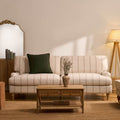 Dusklia - Hampshire 3 Seater Sofa - Thin Natural Stripe