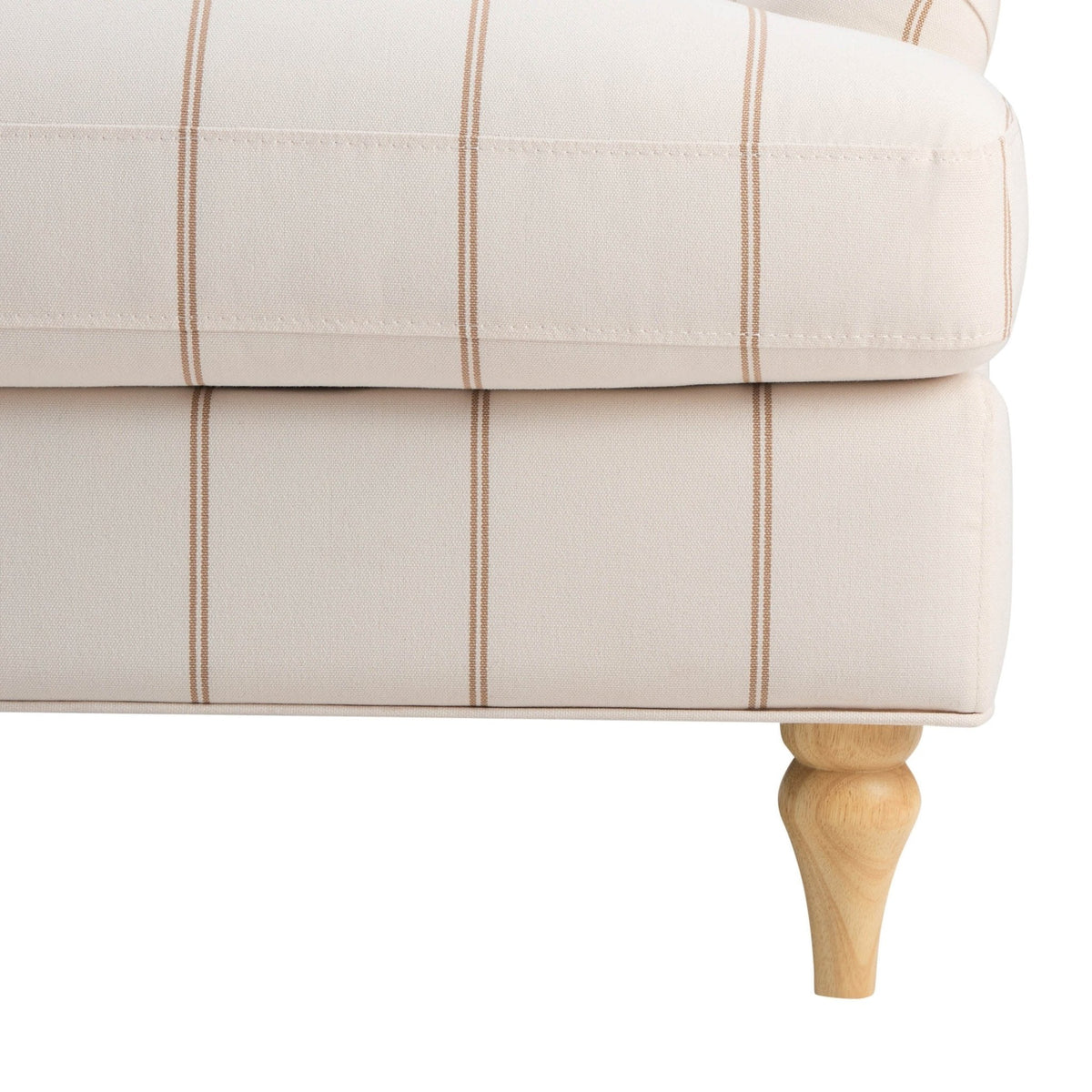 Dusklia - Hampshire 3 Seater Sofa - Thin Natural Stripe
